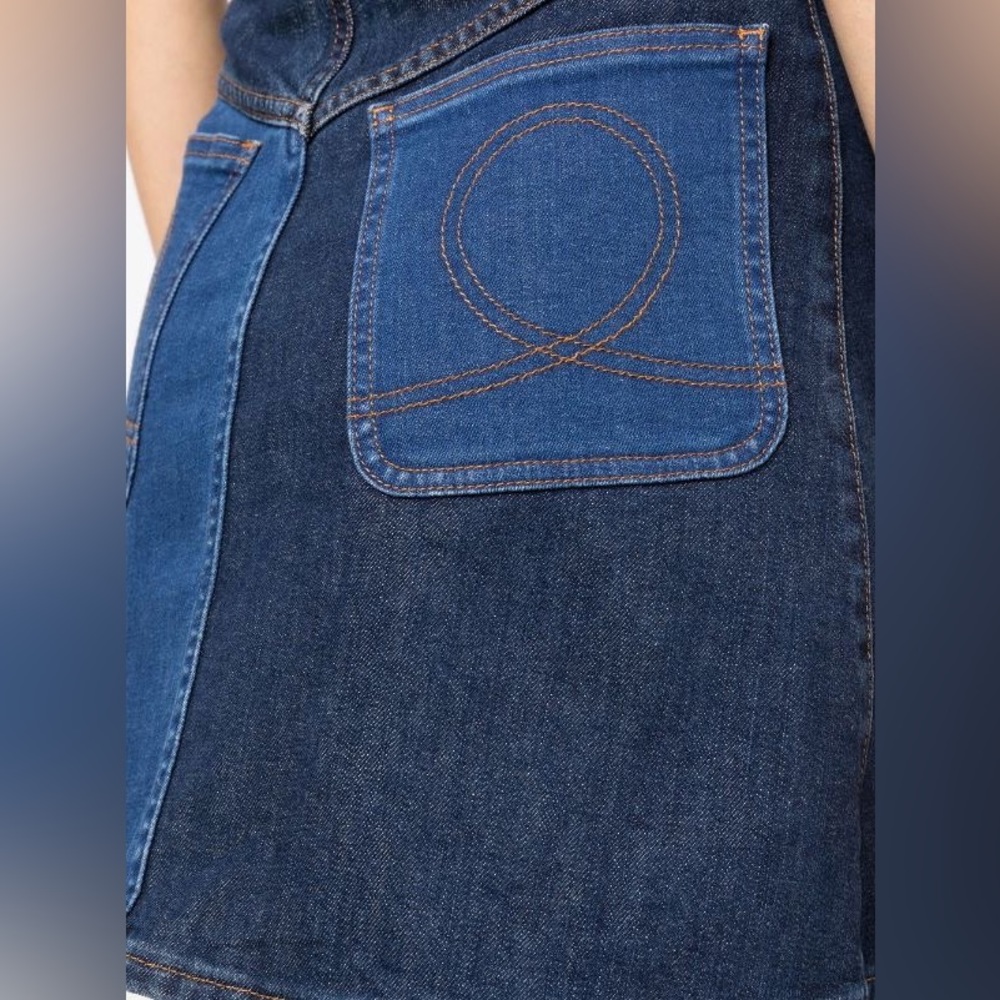 NWT $395 See By Chloe Patchwork Denim Mini Skirt - Picture 9 of 9